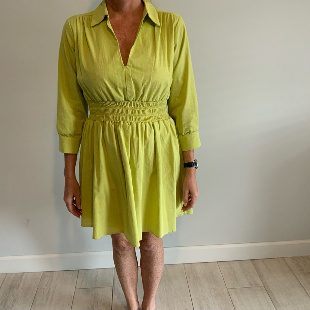 HYFVE Lime Green Collared Dress